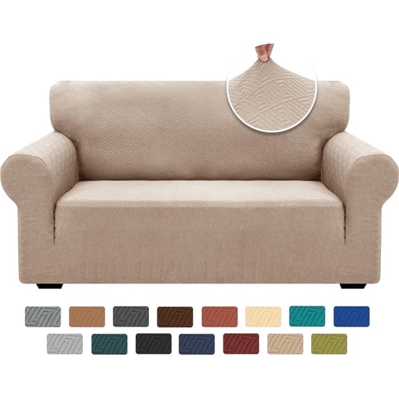 XYMHUN 1-Piece Sofa Cover Stretch Couch Cover Washable Sofa Slipcover Furniture Protector for Loveseat Sofa,Khaki