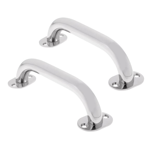 Ysyqkn 2 Pieces Boat Door Hatch Grab Handle Handrail 9\" Oval Base Marine 316 Stainless