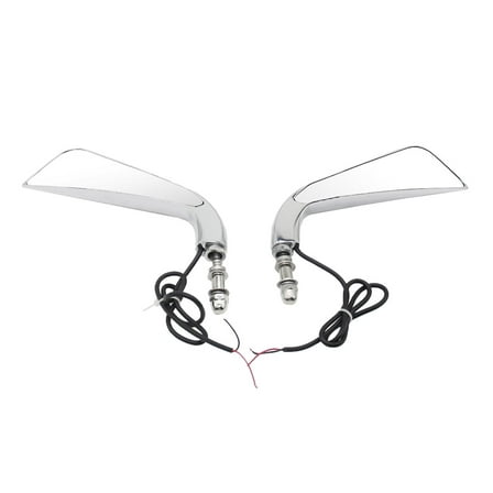 Ysyqkn 2x Motorcycle Rearview Mirrors with LED Turn Signal for Harley-davidson Plating