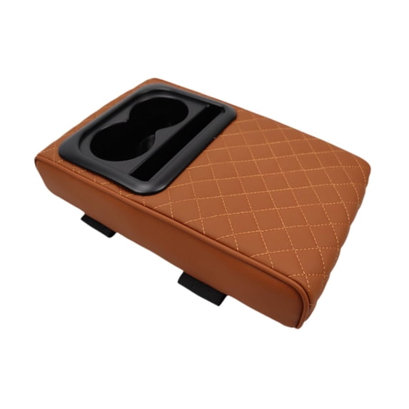 Ysyqkn Car Center Console Cushion Arm Rest Pad Armrest Heightening Pad Soft Protection Brown