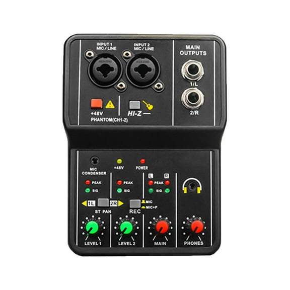 Ysyqkn Mini USB Audio Interface 16Bit/49 KHz 2 Channel Microphone/Guitar XLR+6.35mm Low
