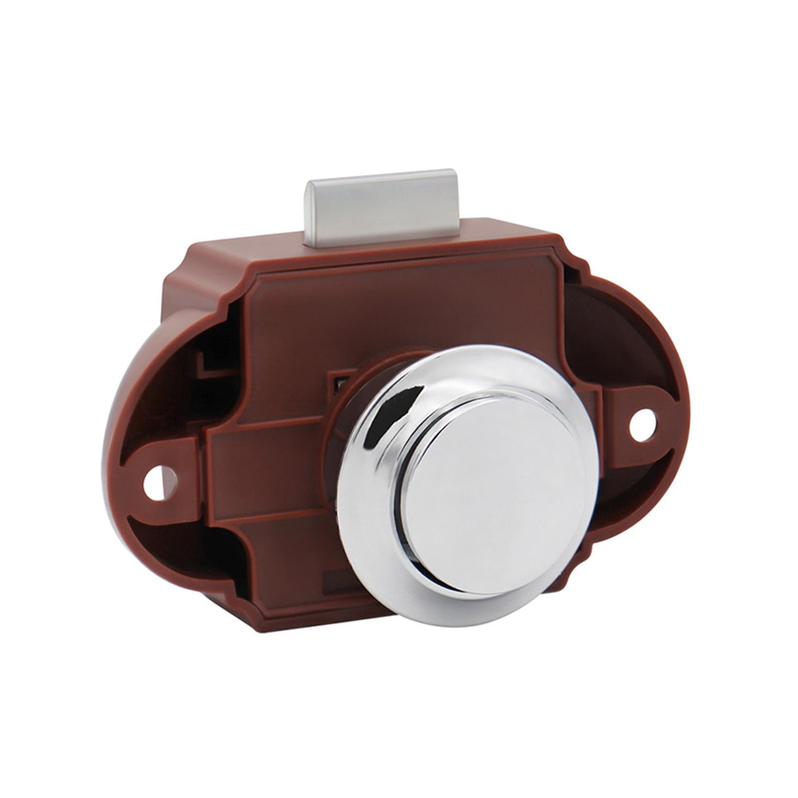 E-outstanding Push Button Latch Lock - Zinc Alloy Replacement For Boat Tool Boxes, Glove Boxes & Radio Boxes