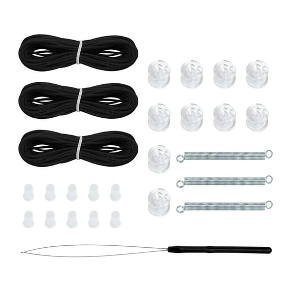 Ysyqkn RV Pleated Shade Repair Kit Accessories Trailer Hardware Repair and Maintain Black