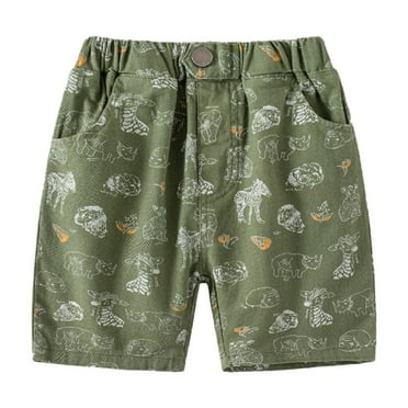 Ytdscs Baby Kids Boy's Full Print Summer Shorts Little Boy's Elastic Waist Shorts Pants for Toddler 1-8 Years