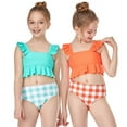 thumbnail image 1 of Ytdscs Baby Kids Girls Bikini Bathing Suits Set Cute Ruffles Swimsuits Sun Protection Halter Swimwear Two-Piece Size (2-12T), 1 of 9