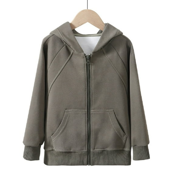 Ytdscs Kids Toddler Boys Girls Hooded Sweatshirt Teen Long Sleeve Zipper Sweater Spring Fall Unisex Hoodie Sweatsuit Clothes 5-15T