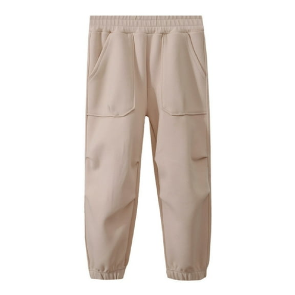 Ytdscs Kids Youth Boys Girls Jogger Pants for Fall Winter Thickened Sweatpants Elastic Waist Trousers for Boys Girls 5-13 Years Old