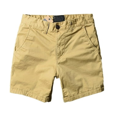 Ytdscs Men's Cargo Shorts Solid Color Casual Shorts with Pockets Mens Summer Slim Three Pants 28-36
