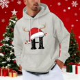 thumbnail image 1 of Yteetum Christmas Hoodies for Men Oversized Christmas Letter Print Drawstring Pullover Hooded Sweatshirts Mens Casual Christmas Graphic Print Loose Long Sleeve Hoodies Xmas Holiday Hooded Sweatshirt, 1 of 5
