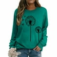 thumbnail image 1 of Yteetum Crewneck Sweatshirts for Women Oversize Hopes Loved Floral Graphic Print Shirt Pullover Hoodless Sweatshirt Top Womens Round Neck Loose Raglan Sleeve Long Sleeve Sweatshirt Fall Clothes, 1 of 5