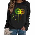 thumbnail image 1 of Yteetum Crewneck Sweatshirts for Women Oversize Hopes Loved Floral Graphic Print Shirt Pullover Hoodless Sweatshirt Top Womens Round Neck Loose Raglan Sleeve Long Sleeve Sweatshirt Fall Clothes, 1 of 5