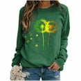 thumbnail image 1 of Yteetum Crewneck Sweatshirts for Women Oversize Hopes Loved Floral Graphic Print Shirt Pullover Hoodless Sweatshirt Top Womens Round Neck Loose Raglan Sleeve Long Sleeve Sweatshirt Fall Clothes, 1 of 5