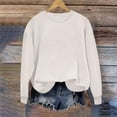thumbnail image 1 of Yteetum Fall Sweatshirts for Women Oversized Crewneck Pullover Hoodless Sweatshirt Tops Casual Solid Round Neck Loose Lightwieght Comfy Long Sleeve Shirts, 1 of 7