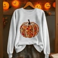 thumbnail image 1 of Yteetum Halloween Thanksgiving Sweatshirts for Women Pumpkin Print Crewneck Hoodless Sweatshirt Tops Womens Casual Halloween Pumpkin Print Round Neck Loose Fits Long Sleeve Sweatshirts Fall, 1 of 6