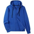thumbnail image 1 of Yteetum Hoodies for Men Oversized Thick Fleece Lined Full Zip Up Hooded Sweatshirts Mens Casual Solid Thick Warm Fleece Loose Long Sleeve Hooded Coat Sport Workout Hooded Sweatshirt Fall Clothes, 1 of 8