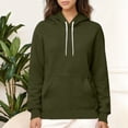 thumbnail image 1 of Yteetum Hoodies for Women Oversized Drawstring Winter Warm Fleece Lined Pullover Hooded Sweatshirts Top Womens Casual Solid Loose Long Sleeve Thick Thermal Fleece Hooded Sweatshirts Fall Clothes, 1 of 7