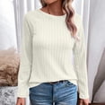 thumbnail image 1 of Yteetum Long Sleeve Shirts for Women Fall Tops Crewneck Casual Long Sleeve T-Shirts Tunic Top Womens Solid Loose Lightweight Comfy Long Sleeve Round Neck Fall and Winter Base Layer Tee Shirts Tunic, 1 of 8