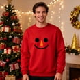 thumbnail image 1 of Yteetum Matching Christmas Sweatshirts for Couples Oversized Crewneck Christmas Print Pullover Hoodless Sweatshirts Mens Womens Round Neck Xmas Graphic Print Long Sleeve Sweatshirt Christmas Gifts, 1 of 6