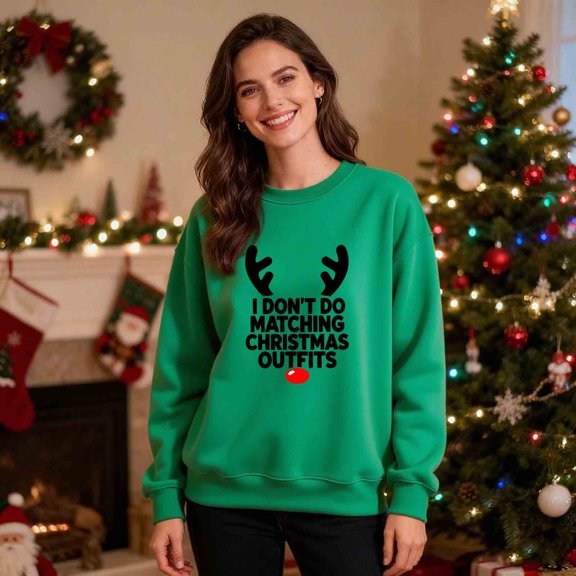 Yteetum Matching Christmas Sweatshirts for Couples Oversized Crewneck Christmas Print Pullover Hoodless Sweatshirts Mens Womens Round Neck Xmas Graphic Print Long Sleeve Sweatshirt Christmas Gifts