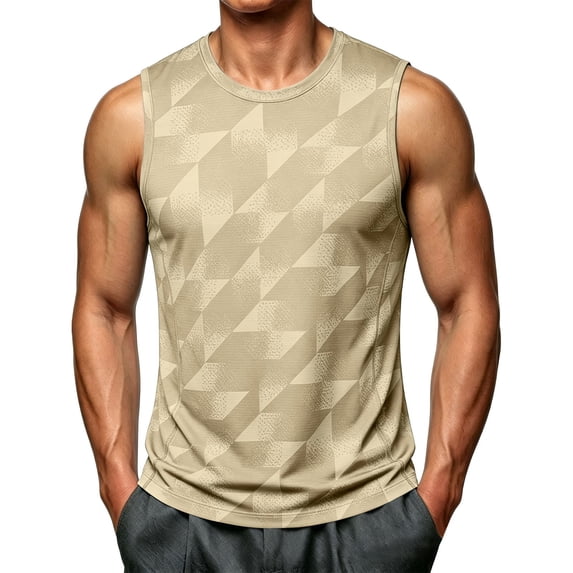 Yteetum Men's Ice Silk Sleeveless Tank Top Quickly Dry Breathable Athletic Basketball Shirt Summer Workout Running Fitness Sports Vest