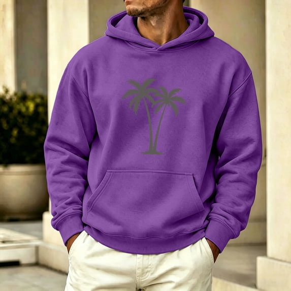 Yteetum Men's Oversized Hoodies Long Sleeve Fall Hooded Shirts Causal Graphic Printed Loose Comfy Hood Tops with Pockets