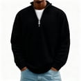 thumbnail image 1 of Yteetum Men's Quarter Zip Shirts Oversized Ribbed Mock Neck Long Sleeve T Shirt Pullover Tops Mens Casual Solid Half Zip Stand Collar Regular Fits Comfy Tee Shirts Daily Outfits Spring Clothes, 1 of 3