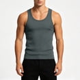 thumbnail image 1 of Yteetum Men's Ribbed Tank Tops Crewneck High Stretch Moisture Wicking Sleeveless Muscle Shirt Summer Solid Round Neck Loose Gym Workout Bodybuilding Athletic T Shirts, 1 of 8