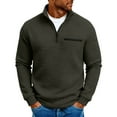 thumbnail image 1 of Yteetum Men's Waffle Golf Shirts Oversized Quarter Zip Mock Neck Long Sleeve T Shirt Pullover Tops Mens Casual Solid Half Zip Stand Collar Regular Fits Spring Stylish Versatile Big and Tall Tee Shirt, 1 of 6