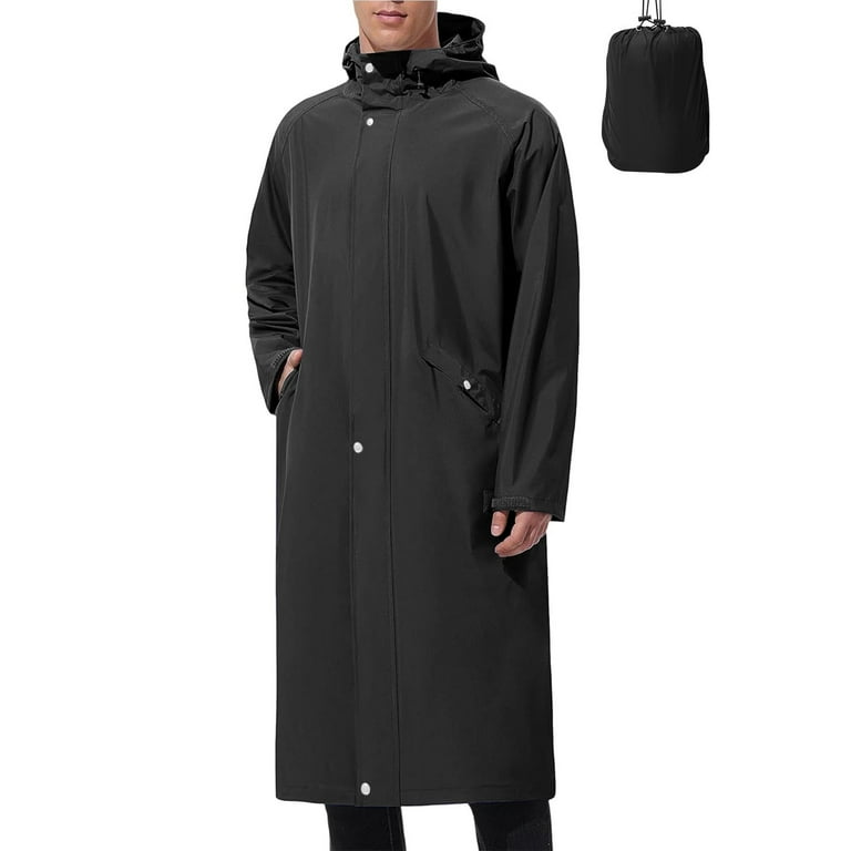 Yteetum Men's Waterproof Windproof Raincoat Jacket Oversize