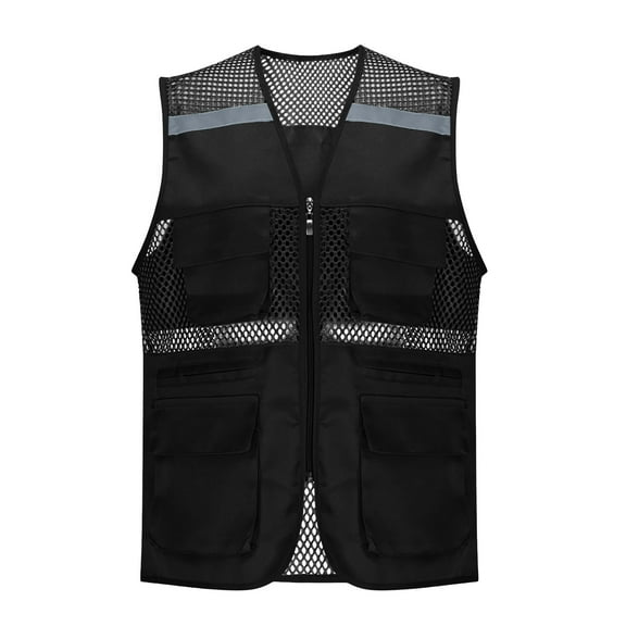 Yteetum Men's Women's Lightweight Outdoor Fishing Work Safari Travel Photography Cargo Vest Jacket Multi Pockets, Womens Casual Lightweight Hiking Climbing Quickly Dry Mesh Vest Waistcoat Jacket