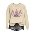 thumbnail image 1 of Yteetum Christmas Sweatshirts for Women Oversized Crewneck Chirstmas Graphic Print Pullover Hoodless Sweatshirts Tops Womens Casual Round Neck Funny Xmas Long Sleeve Sweatshirts Fall Winter Clothes, 1 of 6