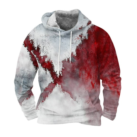 Yteetum Oversized Sweatshirt Hoodies for Men Halloween Graphic Print Drawstring Pullover Hooded Sweatshirts Tops Mens Casual Graphic Printed Lightweight Long Sleeve Hood Sweatshirts with Pocket Coats