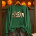 thumbnail image 1 of Yteetum Pumpkin Print Sweatshirts for Women Halloween Thanksgiving Print Crewneck Hoodless Sweatshirt Tops Womens Casual Pumpkin Season Print Round Neck Loose Fits Long Sleeve Sweatshirts Fall Trendy, 1 of 6