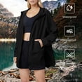thumbnail image 1 of Yteetum Rain Jackets for Women Oversized Solid Lightweight Long Sleeve Sunproof Waterproof Windbreaker Zipper Hooded Jacket for Outdoor Travel Hiking Camp, 1 of 7