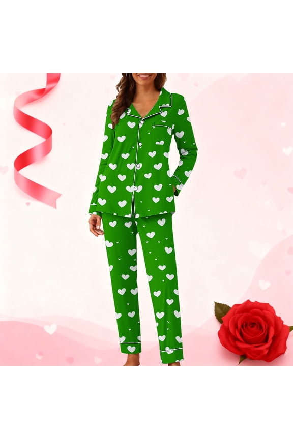 St Patrick's Day Pajamas Set for Women Oversized Crewneck St Paddy's Day Shamrock Printed Loungewear Matching Sets Womens Casual Plus Size Loose Fits T Shirts and Pjs Pants 2 Piece Set