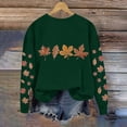 thumbnail image 1 of Yteetum Sweatshirt for Women Maple Leaf Print Crewneck Long Sleeve Sweatshirt Pullover Tops Womens Casual Leaf Printed Round Neck Lightweight Loose Soft Oversized Hoodless Sweatshirts Fall Fashion, 1 of 1