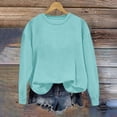 thumbnail image 1 of Yteetum Sweatshirts for Women Oversize Loose Fitting Crewneck Hoodless Sweatshirts Tops Womens Casual Solid Color Round Neck Lightweight Comfort Long Sleeve Sweatshirts Outerwear Fall Winter, 1 of 7
