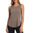 thumbnail image 1 of Yteetum Tank Tops for Women Summer Sleeveless Crewneck Ruffle Strap Tanks Solid Colid Oversized Round Neck Lightweight Comfy Workout Gym Tank Top, 1 of 6