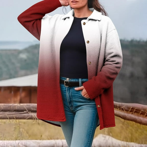 Yteetum Trench Coat Women Oversize Winter Single Breasted Pea Coat Notch Lapel Mid Length Wool Blend Coats Womens Casual Turndown Collar Loose Long Sleeve Button Jackets Coats Winter Clothes Saving