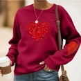 thumbnail image 1 of Yteetum Valentine Gifts Sweatshirts for Women Oversized Crewneck Valentine's Day Heart Graphic Print Hoodless Sweatshirt Womens Casual Plus Size Round Neck Loose Comfy Sweatshirt Fall Spring Clothes, 1 of 5