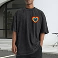 thumbnail image 1 of Yteetum Valentine's Day Gifts T Shirts for Men Oversized Crewneck Cotton Valentine Print Short Sleeves Shirts Mens Casual Round Neck Sports Washed Distressed Top Loose Comfy Soft Tee Shirt, 1 of 5