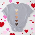 thumbnail image 1 of Yteetum Valentine's Day Shirts for Women Oversized Crewneck Valentines Heart Graphic Print Short Sleeve T Shirt Womens Casual Solid Summer Round Neck Plus Size Loose Fits Tee Top for Valentine Gifts, 1 of 7