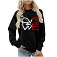 thumbnail image 1 of Yteetum Valentine's Day Sweatshirts for Women Oversized Crewneck Valentines Heart Graphic Print Sweatshirt Womens Casual Plus Size Round Neck Loose Comfy Sweatshirt Fall Spring Clothes Valentine Gift, 1 of 5