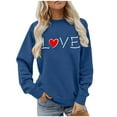 thumbnail image 1 of Yteetum Valentine's Day Sweatshirts for Women Oversized Crewneck Valentines Heart Graphic Print Sweatshirt Womens Casual Plus Size Round Neck Loose Comfy Sweatshirt Fall Spring Clothes Valentine Gift, 1 of 5