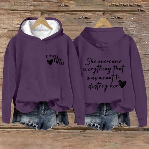 Yteetum Valentines Hoodies for Women Oversized Letter Printed Fleece Pullover Hooded Sweatshirts Top Womens Casual Valentine's Day Printed Loose Fits Long Sleeve Hoodies Fall Winter Clothes