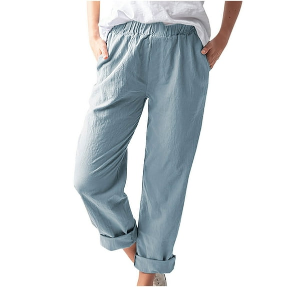 Yteetum Wide Leg Pants Woman Fashion Solid Color Casual Loose Sweatpants Joggers Long Pants