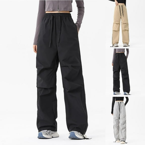 Yteetum Women's Hiking Shell Pants Versatile Waterproof Windproof Outdoor Sports Shell Long Pants Casual Solid Joggers Lightweight Quickly Dry Fishing Camping Shell Pants with Pockets Fall