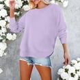 thumbnail image 1 of Yteetum Women's Long Sleeve Shirt Tops Oversized Crewneck Side Split Pullover T Shirt Top Womens Casual Solid Plus Size Raglan Relaxed Fits Loose Comfy Tee Shirt Fall Spring Clothes, 1 of 7