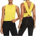 thumbnail image 1 of Yteetum Women's Open Back Workout Tank Tops Sleeveless Crewneck Backless Sports Gym Yoga Cropped Tops Solid Lightweight Comfy Ribbed Fitness Athletic Tanks, 1 of 8