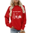 thumbnail image 1 of Yteetum Women's Oversize Sweatshirts Chirtsmas Graphic Printed Crewneck Hoodless Sweatshirt Coat Womens Casual Chirtsmas Print Round Neck Loose Fits Long Sleeve Pullover Sweatshirt Outwear Tops, 1 of 5